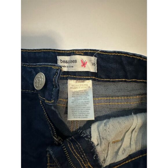 Old Navy Girls Size 10 Blue Denim Butterfly Embroidered Shorts - Picture 8 of 11